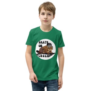 Skate or Croak Toad motif Youth Short Sleeve T-Shirt